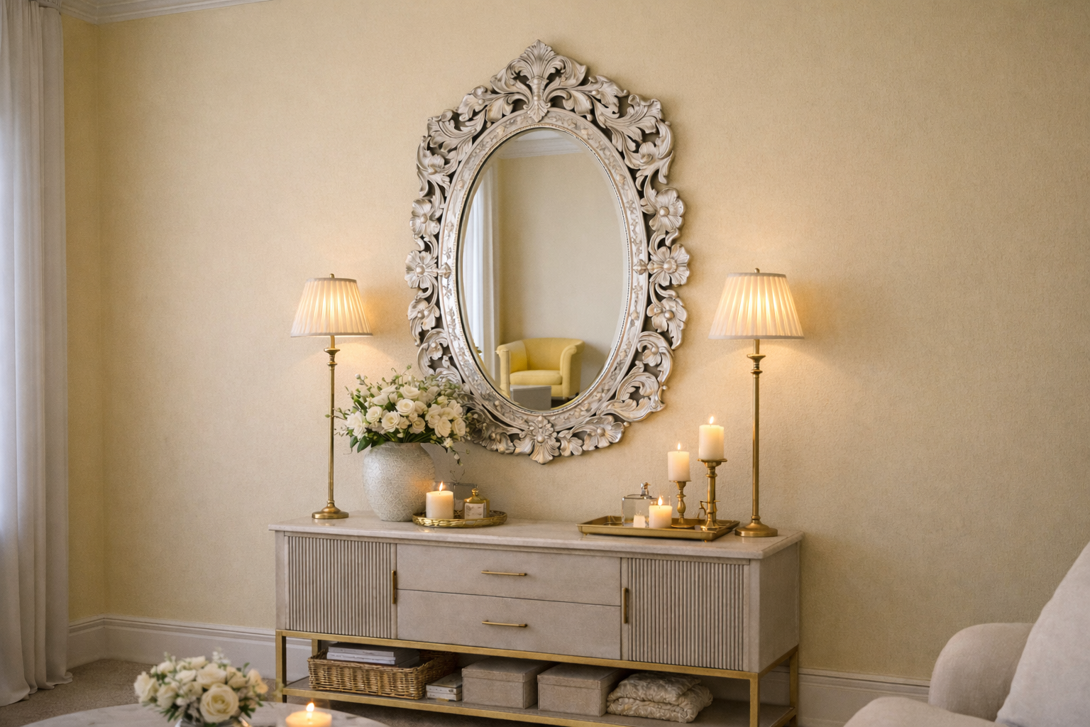 Leafy Oval Glow Mirror thumbnail Leafy Oval Glow Mirror thumbnail